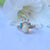 Sea of Love Ring,Opal Heart Ring with Diamonds,Vintage Opal Ring in Solid 14k Gold