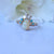 Sea of Love Ring,Opal Heart Ring with Diamonds,Vintage Opal Ring in Solid 14k Gold