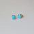 Solid 14k Yellow Gold Genuine Turquoise Stud Earrings, Solitaire Petite Jewelry