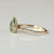 Unique Pear Moss Agate Engagement Ring, Solid 14k Yellow Gold SI Clarity Natural Side Diamonds Engagement Delicate Jewelry