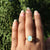 Genuine Opal Rectangle Ring, Blue Sapphire & Emerald Ring 14k Solid Yellow Gold jewelry For Gift