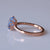 2.53 CT Natural Oval Ceylon Blue Sapphire Gemstone With Natural Side Diamonds Wedding Ring in Solid 14k Rose Gold