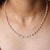 SI Clarity Diamond Trio Necklace, 14k Yellow Gold, Choker Petite Jewelry For Women, Girls