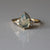 Natural Pear Moss Agate Engagement Ring, Solid 14k Yellow Gold SI Diamond Petite Jewelry