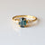 Oval Blue Sapphire Engagement Ring, Solid 14k Yellow Gold Diamond Fine Jewelry