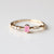 Solid 14k Yellow Gold Genuine Octagon Pink Sapphire and Natural Diamonds Engagement Ring