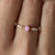 Solid 14k Yellow Gold Genuine Octagon Pink Sapphire and Natural Diamonds Engagement Ring