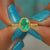 Solid 14k Yellow Gold Gold Milgrain Wedding Ring/ Solitaire Zambian Emerald Gemstone Engagement and Wedding Unique Ring