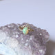 Opal Ring With Uneven Crown Diamond Band 14k Gold,Bridal Ring Set