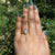 Opal Ring With Uneven Crown Diamond Band 14k Gold,Bridal Ring Set