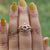 Pink Tourmaline 3 Ring Set,Bridal Ring Set,Tourmaline and Diamonds in 14k Gold Ring Set