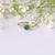 Grand Sonja 3 Ring Set,Bridal Ring Set,Emerald and Diamonds in Solid 14k Gold