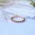 Eternity Beaded Band Ring Solid 14k Gold Wedding Ring