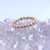 Eternity Beaded Band Ring Solid 14k Gold Wedding Ring