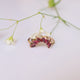 Marquise Garnet Crown Ring, Wedding Ring, January Birthstone Stackable Ring in 14k Gold