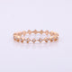 Dots and Dashes Ring Delicate Diamond Band 14k Gold Ring